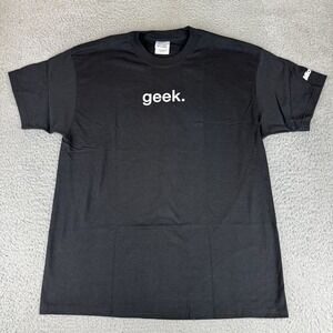 Microsoft Geek Computer T Shirt Black Men's‎ Size Large Y2k